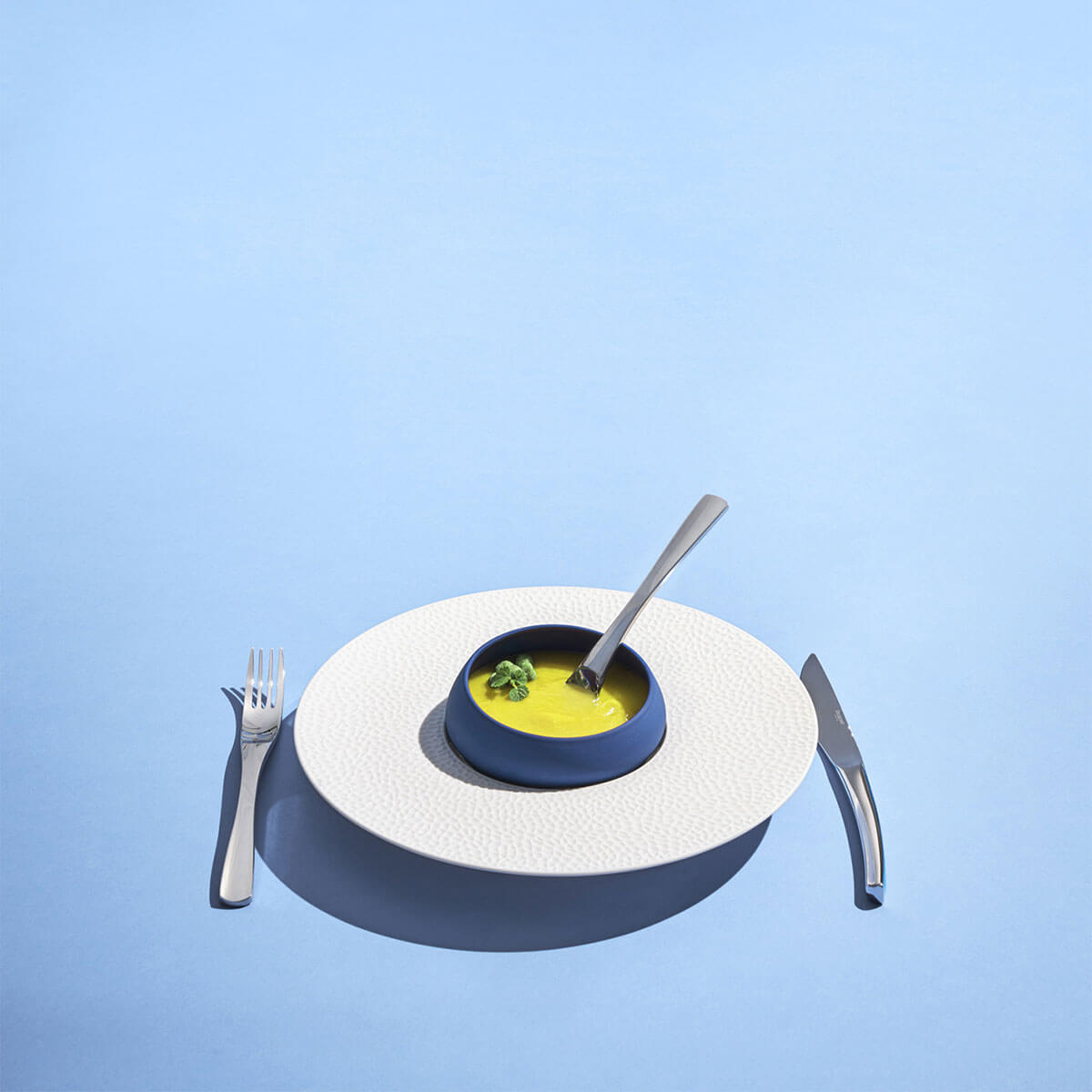 COLLECTION L FRAGMENT WHITE Large bowl gourmet plate 30 cm