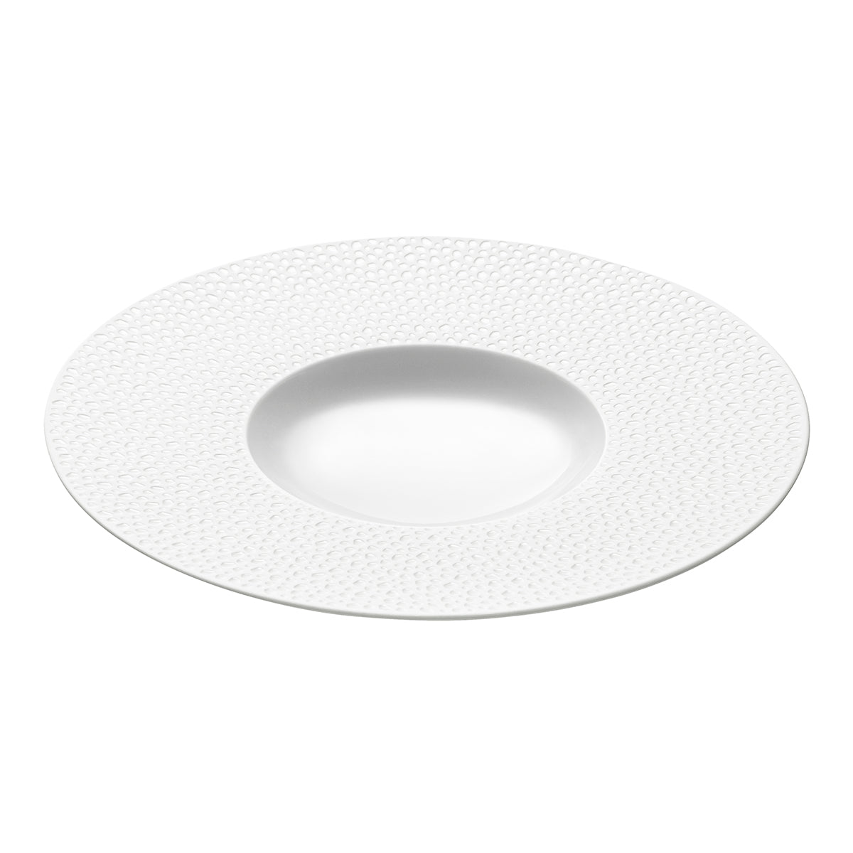 Image du produit: PERLES DE ROSEE BLANCHES Large bowl gourmet plate 30 cm