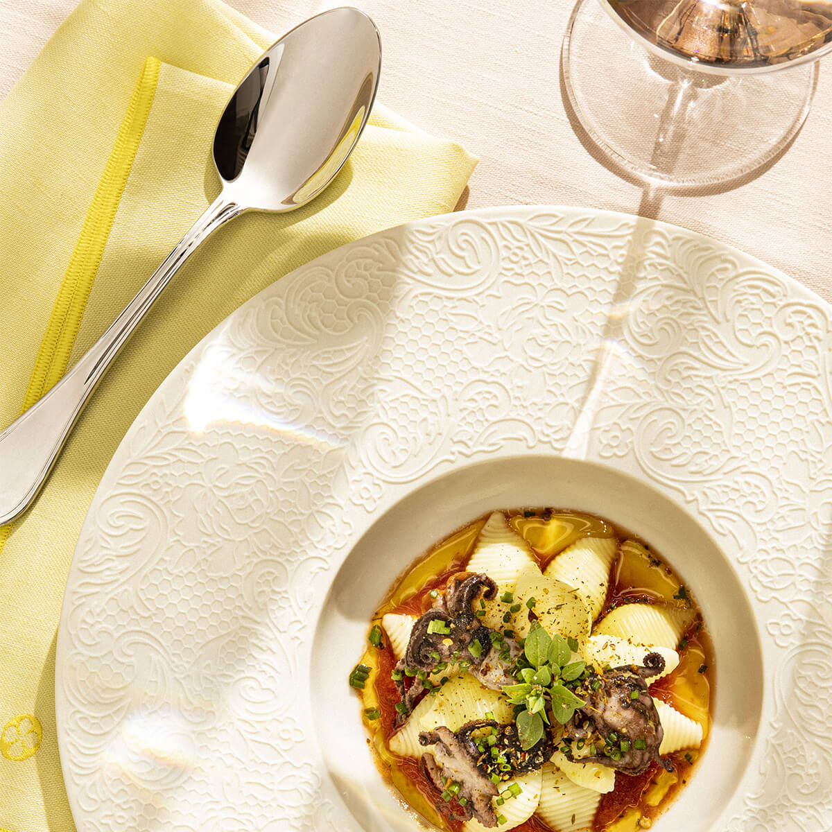 COLLECTION L COUTURE IVORY Large bowl gourmet plate 30 cm