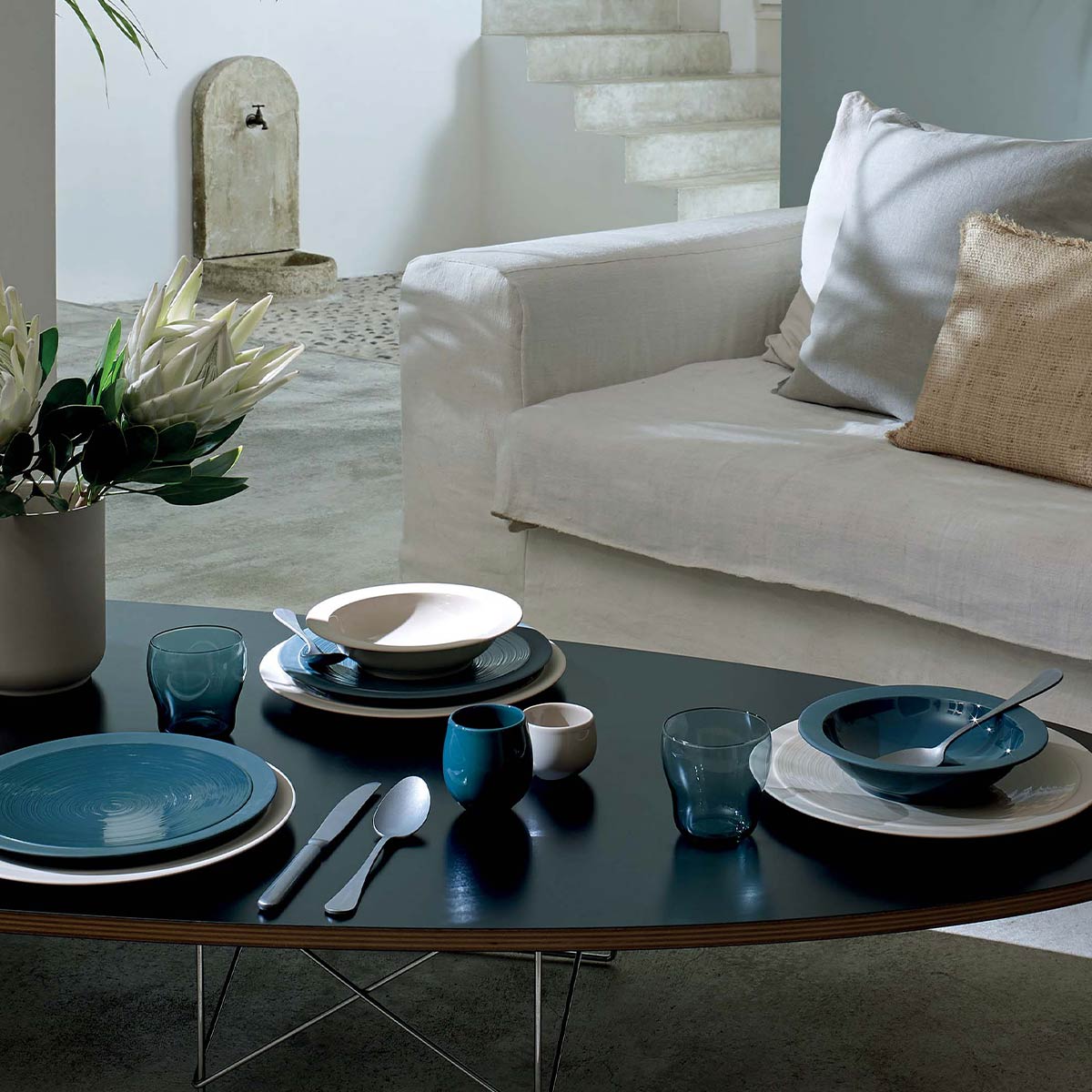 BAHIA BLUE STONE Soup dish 20 cm