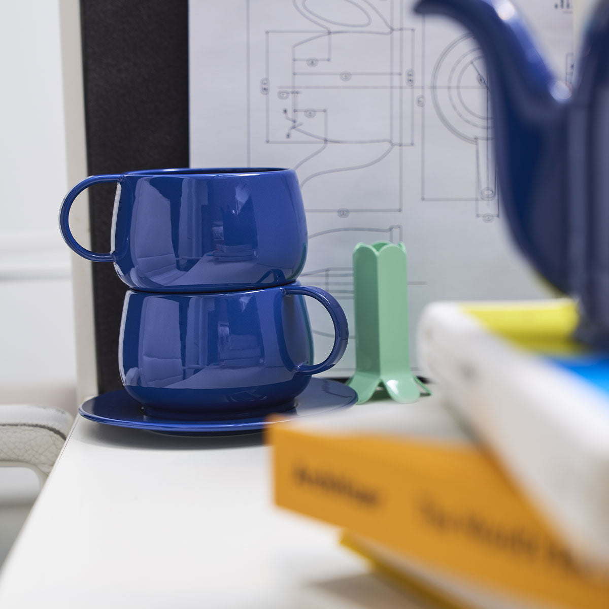 CAFETERIE EMPILEO BLUE GOURMET Saucer 15 cm