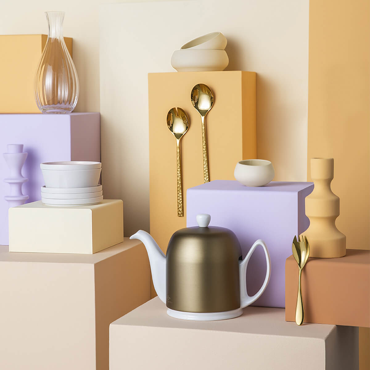 SALAM MINERALE Tea pot 4 cups bronze bell